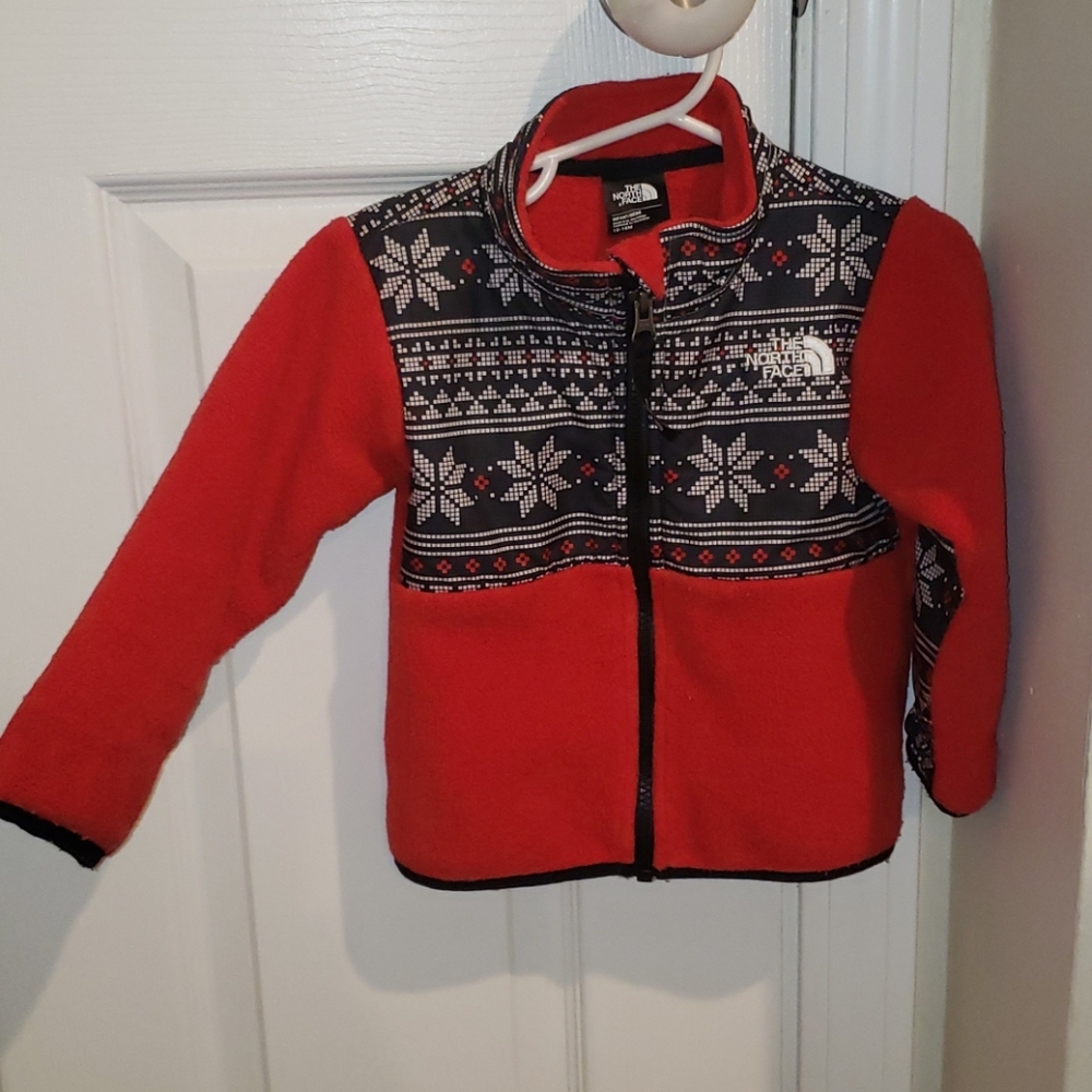 North Face Boy's Size 12-18mo Fairisle Red & Black